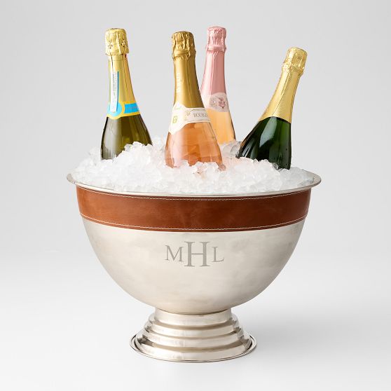 Silver and Leather Celebration Bowl