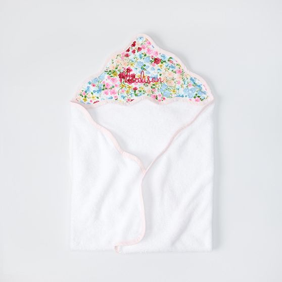 Kids Scalloped Hooded Bath Towel