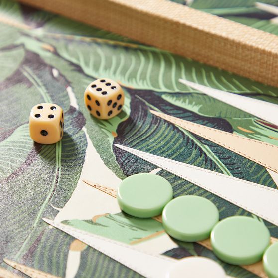 Martinique® Raffia Backgammon Game Set
