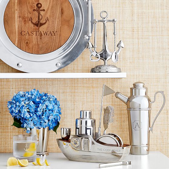 Silver Boat Bar Tool Set