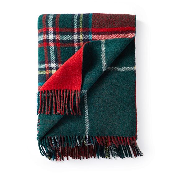 Double Sided Italian Plaid Throw Blanket