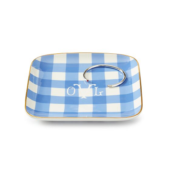 Gingham Ceramic Catchall