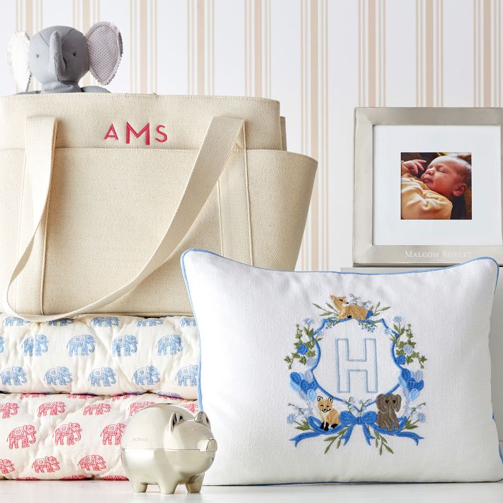 Throw Pillow Personalized Baby Pillow Cases Bespoke Embroidered