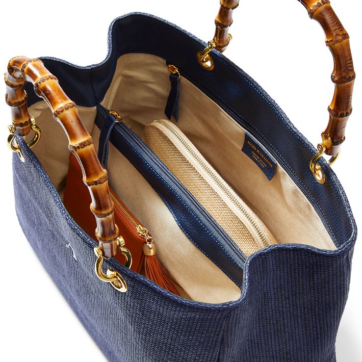 A POINT ETC Bamboo Bag 【IENA LA BOUCLE】 Bamboo Half Circle Bag With Beaded Strap – Canggu & Co