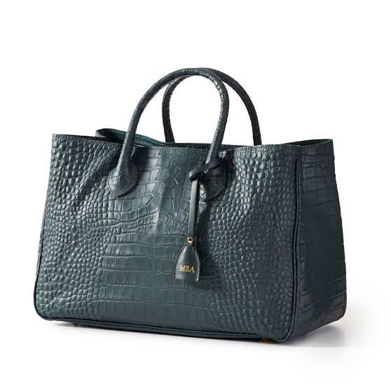 Elisabetta Croc Embossed Handbag
