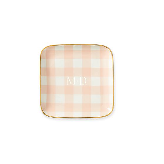 Gingham Ceramic Catchall