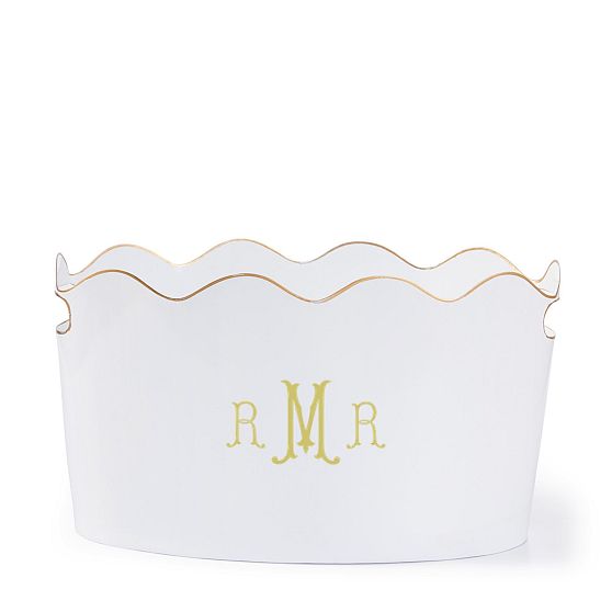 Scalloped Gold Rim Party Tub
