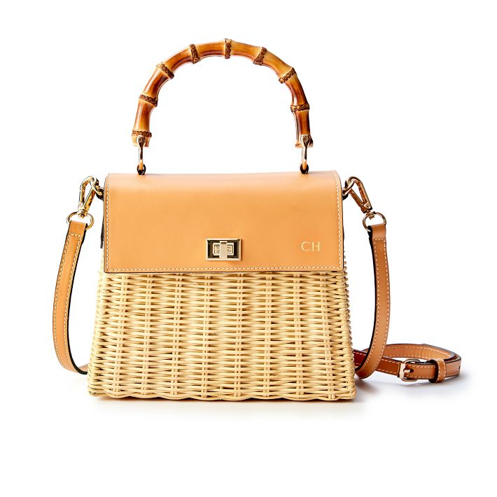 Bamboo Wicker Crossbody Bag - Elegant & Handcrafted | Mark
