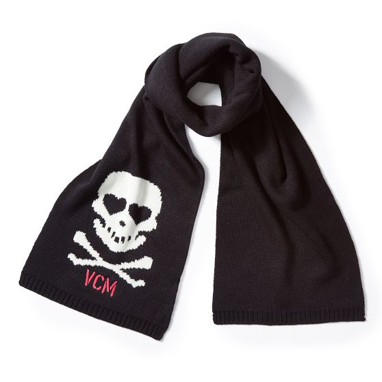 Skull and Crossbones Knitted Scarf | Mark and Graham Skull and Crossbones Knitted Scarf | Mark and Graham