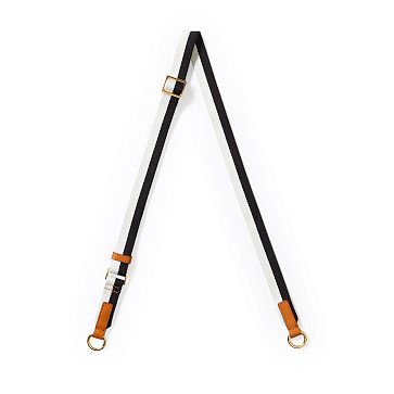 Build Your Bag Thin Crossbody Strap, Twill Webbing, Black-White