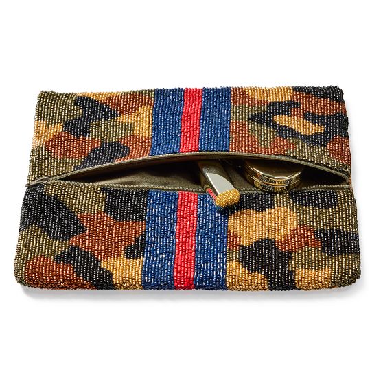 Beaded Foldover Clutch