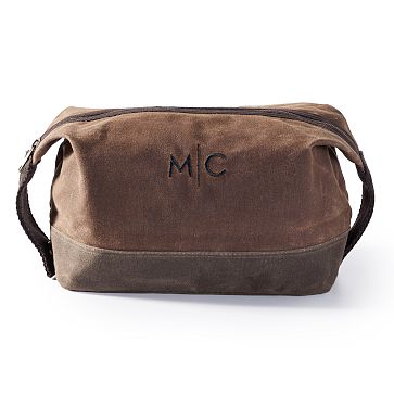 Waxed Canvas Travel Pouch, Khaki