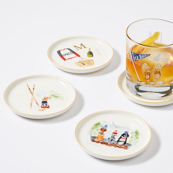 Mark & Graham x Gray Malin Après Ski Coasters, Set of 4