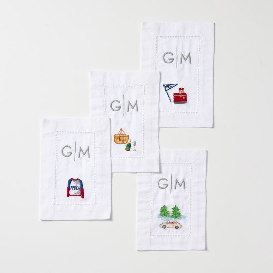 Mark & Graham x Gray Malin Après Ski Cocktail Napkins, Set of 4