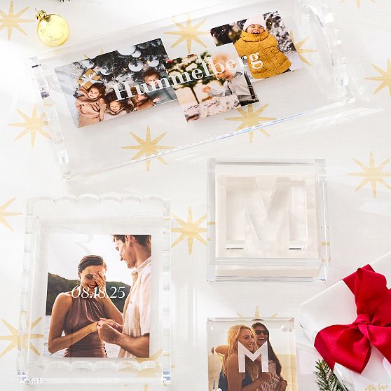 Acrylic Initial Cocktail Napkin Holder