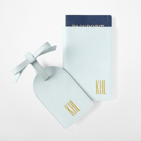 Fillmore Bow Luggage Tag and Passport Case Set