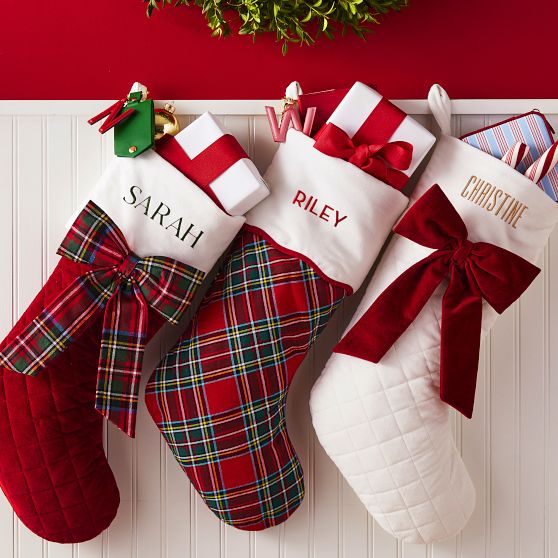 Quilted Bow Stocking