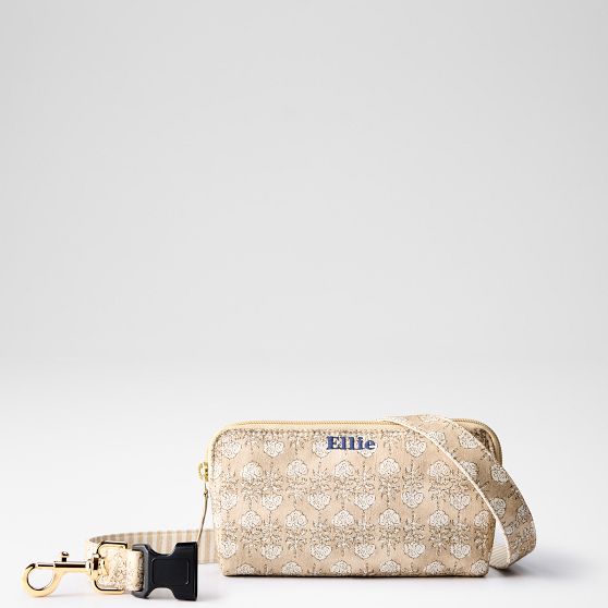 Block Print Dog Walking Crossbody Bag