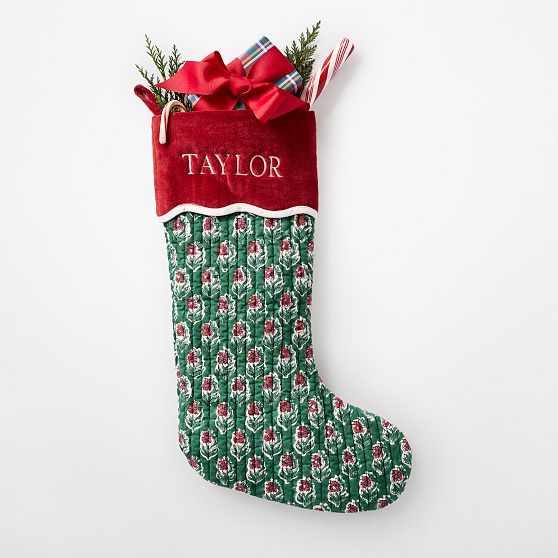 Block Print Quilted Stocking