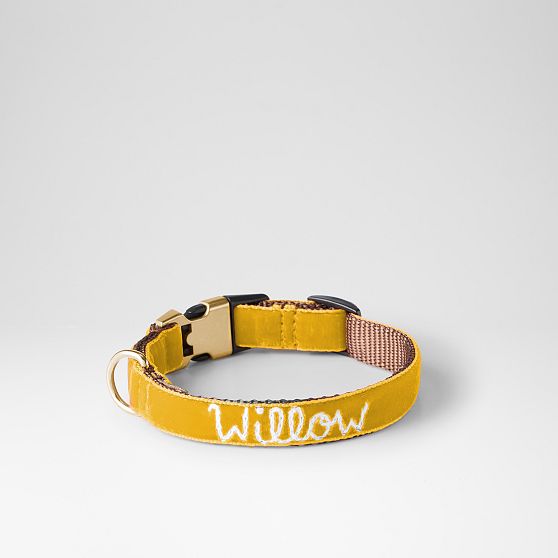 Hand-Embroidered Velvet Collar