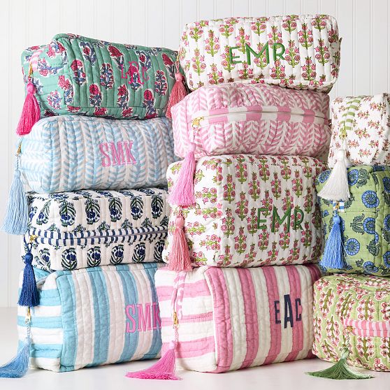 Block Print Travel Pouch Set