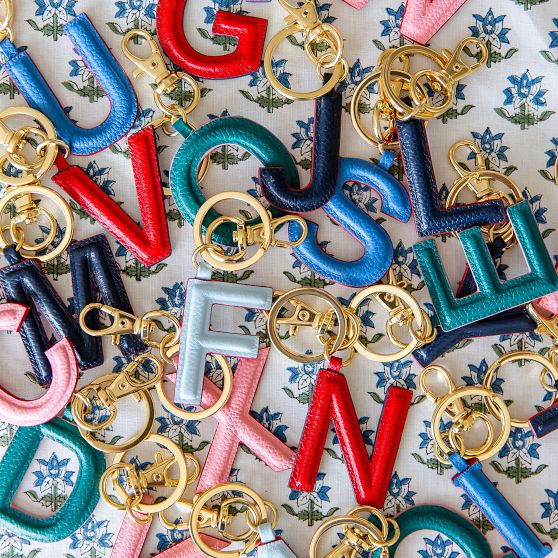 Mark & Graham x Pencil & Paper Co. Leather Initial Keychain