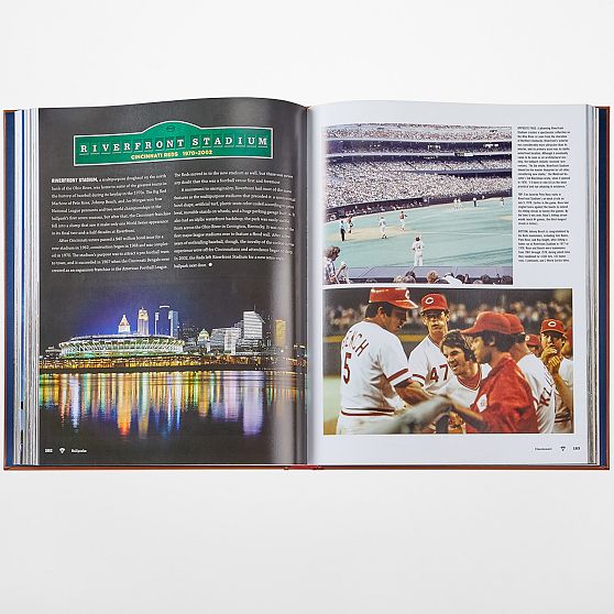 Leather Bound &quot;Ballparks Past and Present&quot; Book