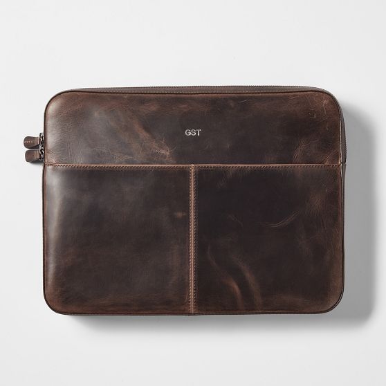 Graham Leather Laptop Zipper Case