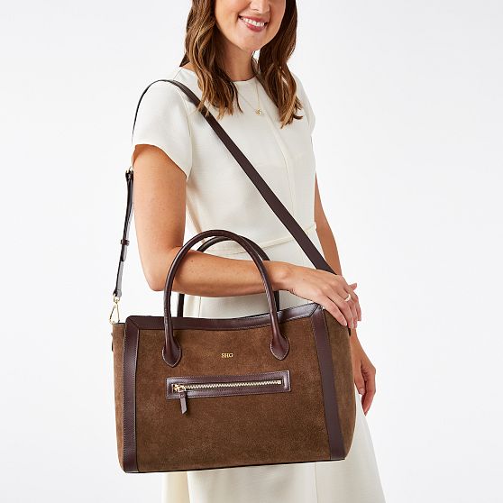 Zoe Leather Work Tote