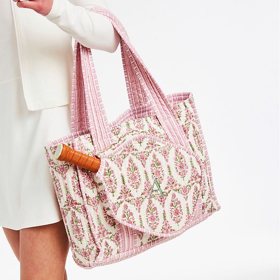 Block Print Pickleball Tote