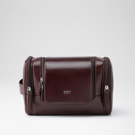 Graham Leather Hanging Toiletry Bag