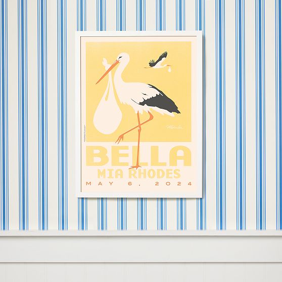Stork Delivery Personalized Wall Art
