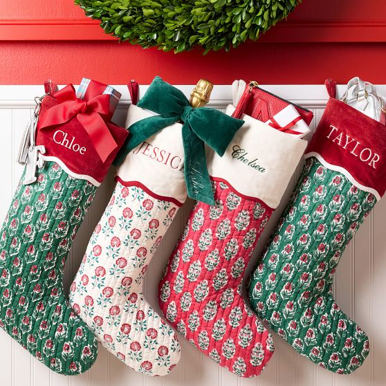 Block Print Quilted Stocking