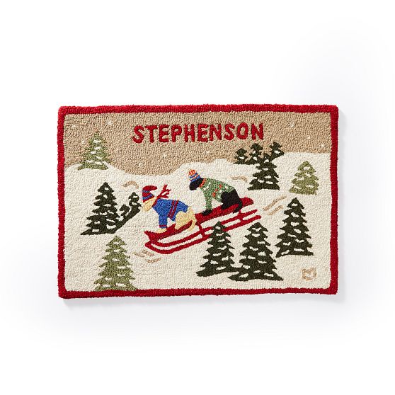 Hand Hooked Snow Rug