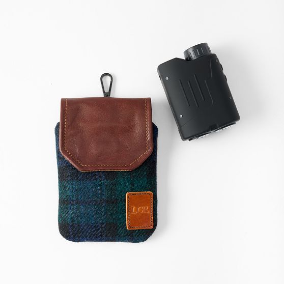 Leather and Tweed Golf Rangefinder Case