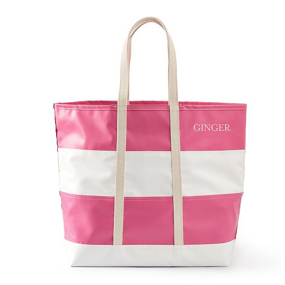 Mark &amp; Graham x Steele Stripe Waterproof Tote