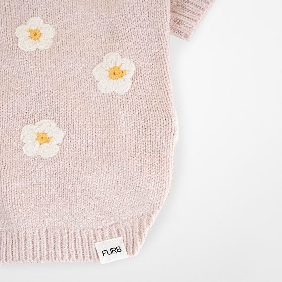 Embroidered Daisy Dog Sweater