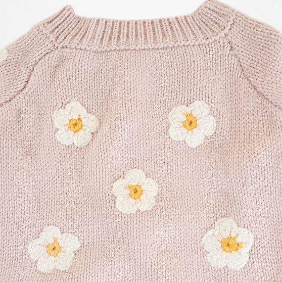 Embroidered Daisy Dog Sweater