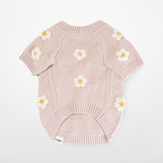 Embroidered Daisy Dog Sweater