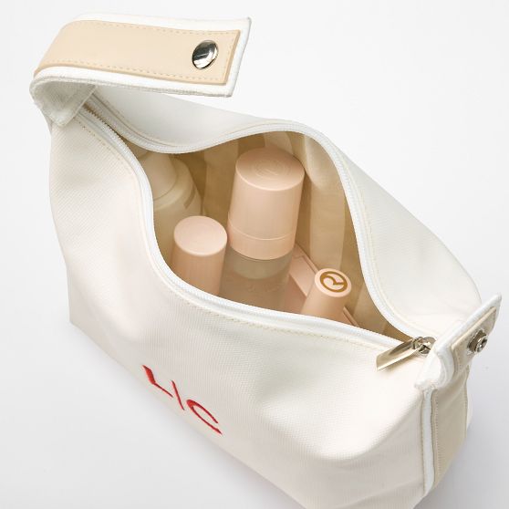 Coated Canvas Travel Pouch