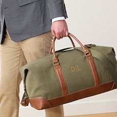 Sac Tote Extra Large En Toile Et Cuir Mark And Graham - Doré - Neuf Sans étiquette - Fabriqué En Italie