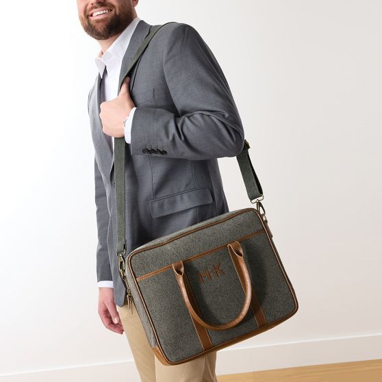 Wyatt Canvas and Leather Briefcase