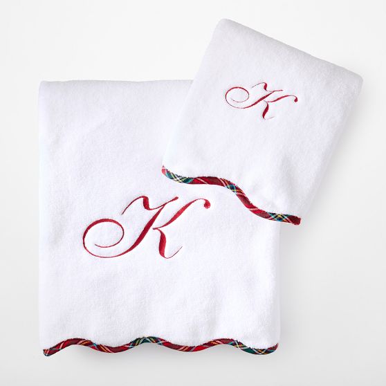 Scalloped Tartan Bath Collection