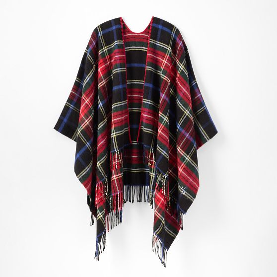 Italian Plaid Poncho