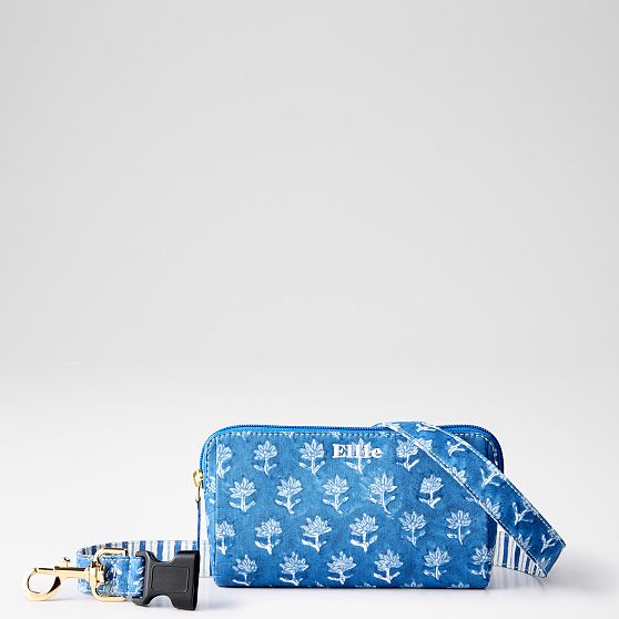 Block Print Dog Walking Crossbody Bag