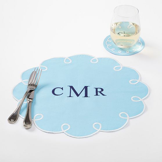 Embroidered Loop Coasters, Set of 4