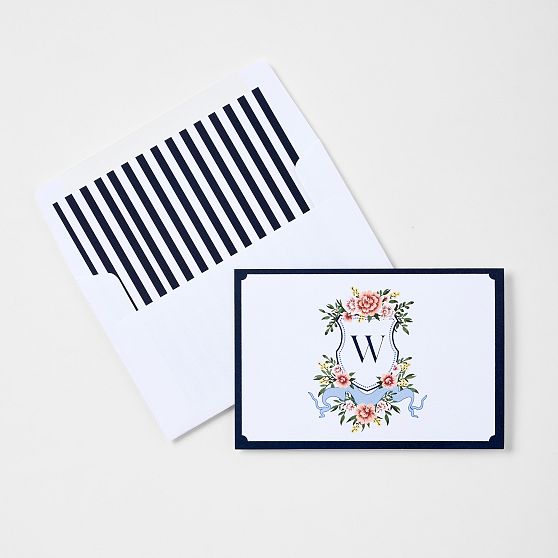 Personalized Wedding Stationery Folded Cards, Set of 24