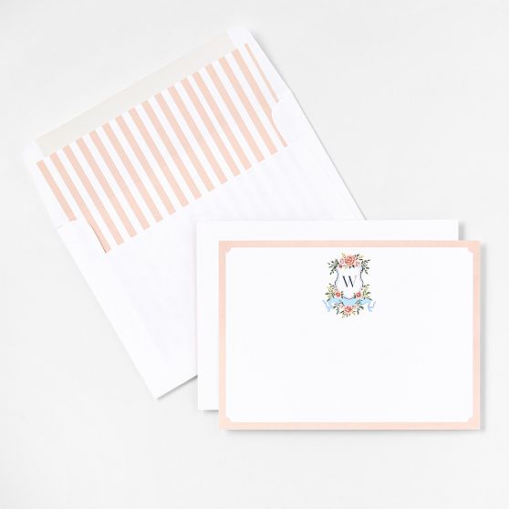 Personalized Wedding Stationery Note Card Set, Set of 24