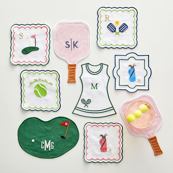 Sports Icon Cocktail Napkins, Set of 4