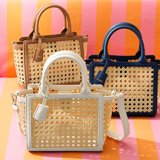 Waterproof Caning Mini Tote Crossbody